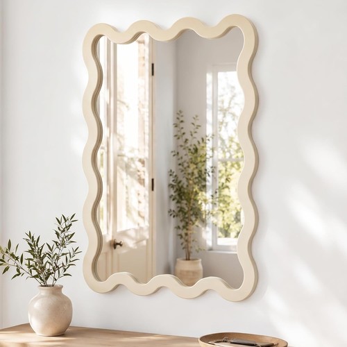 X36 white wavy - 24"x36", mirror